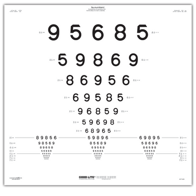 LEA NUMBERS® ETDRS TRANSLUCENT CHART
