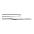 Miltex Forcep Tissue Iris 4" 0.8mm Wide Tip Straight 1x2 Teeth SS/NMgntc Each - Integra Miltex - 18-787