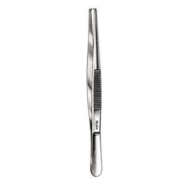 Miltex Forcep Tissue 5-1/2" Serrated 1x2 Teeth Stainless Steel Disposable 12/Pk - Integra Miltex - EG6-44