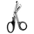 Sklar Instruments Scissors Multi-Cut Utility 7-1/2" Blunt/Blunt Serrated Angled SS/Plstc Each - 11-1281