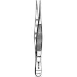 Sklar Instruments Forcep Fine Point 3-1/2" Fine Point Serrated Straight Stainless Steel Each - 19-3035
