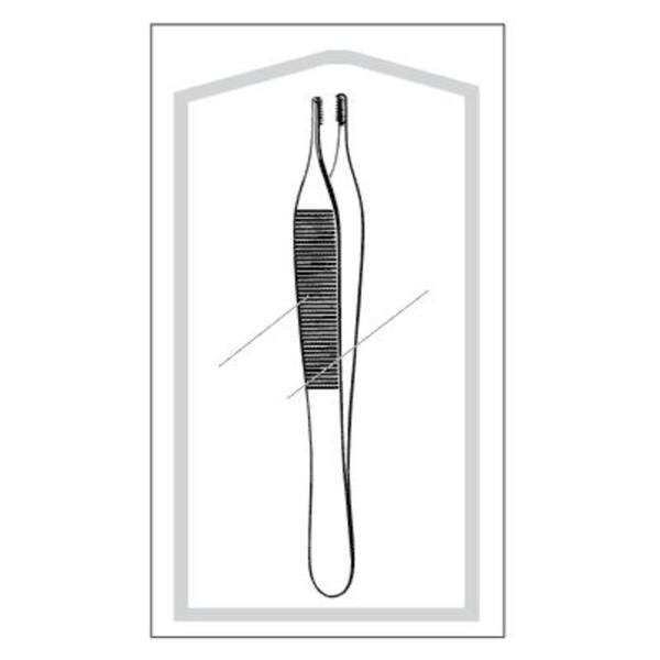 Sklar Instruments Forcep Tissue Adson-Brown Econo 4-3/4" Straight 7x7 Sd-Tth SS Disp 25/Ca - 96-2559