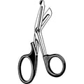 Sklar Instruments Scissors Multi-Cut Utility Merit 7-1/2" Blunt/Blunt Serrated Angled SS/Plstc Each - 97-105