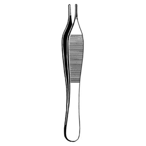 Sklar Instruments Forcep Dressing Adson Merit 4-3/4" Serrated Straight Stainless Steel Each - 97-771