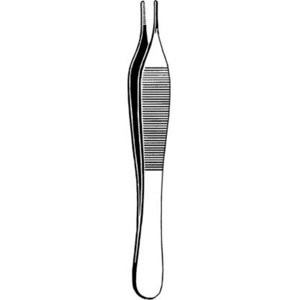 Sklar Instruments Forcep Dressing Adson Merit 4-3/4" Serrated Straight Stainless Steel Each - 97-772
