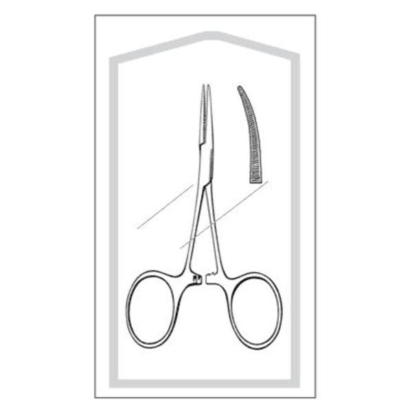 Sklar Instruments Forcep Hartmann Mosquito Econo 3-1/2" Blunt Curved SS Disposable 25/Ca - 96-2557
