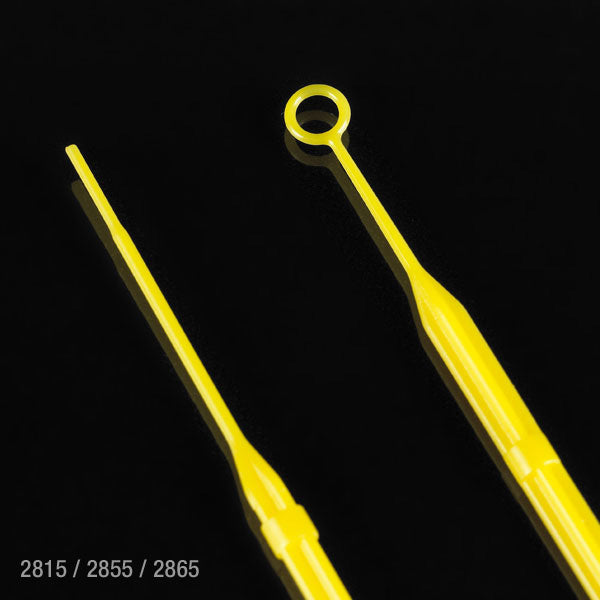Globe Scientific Inoculation Loop, Rigid, 10uL with Needle, with Calibration Certificate, STERILE, Yellow