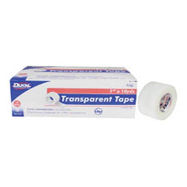 Dukal Corporation Tape Surgical Hypo-Clear Plastic 1"x10yd Adhesive Clear 144rl/Ca - T110
