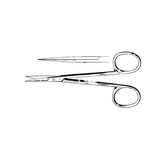 Integra Miltex Inc Scissors Iris 4-1/8" Straight Stainless Steel Each - 360-110
