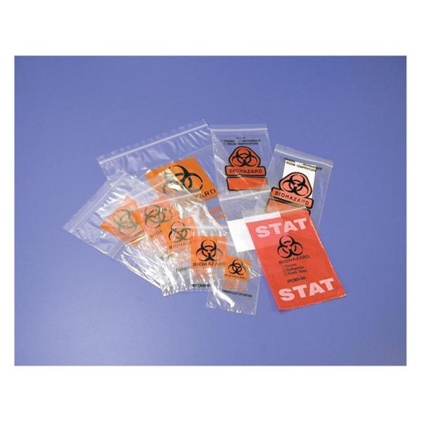 Fisher Scientific Co. Biohazard Specimen Bag Clear Zip Closure With Document Compartment 1000/Ca - 180008