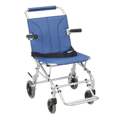 Drive Medical Super Light, Folding Transport Chair with Carry Bag and Flip-Back Arms - SL18