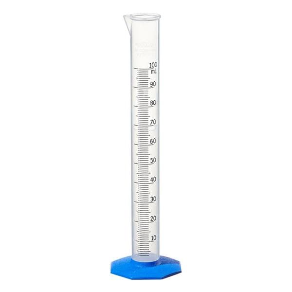 Fisher Scientific Co. Nalgene Graduated Cylinder Polypropylene Pour Spout Clear 100mL Each - 3662-0100