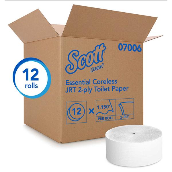 Kimberly Clark Professional Toilet Tissue Scott JRT Jr. White 2 Ply 12/Ca - 7006