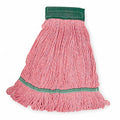 Clamp Quick Change Side-Gate Rayon String Wet Mop Head Red
