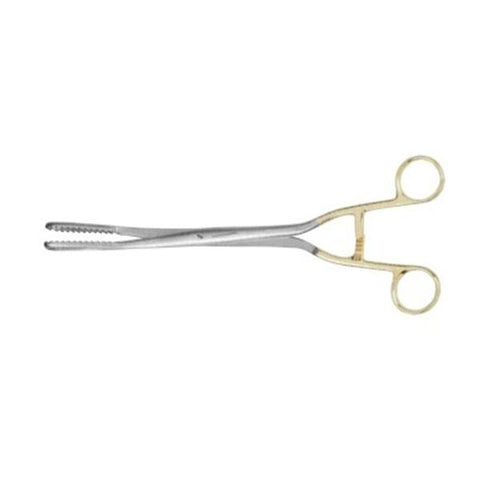 Medgyn Products Inc Forcep Ovum Bierer 11" 16mm Tip Slight Curve Serrated Jaw Oval SS Each - 31131