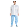 O & M Halyard Lab Jacket Disposable Small White CA - 10069