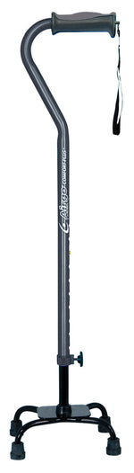 Drive Medical Airgo Comfort-Plus Adjustable Quad Canes, Small Base