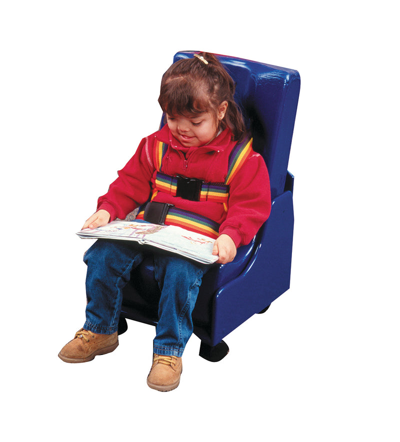 Skillbuilders 2-piece mobile floor sitter with wood base, x-large