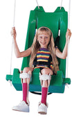 Deluxe swing seat with pommel, large