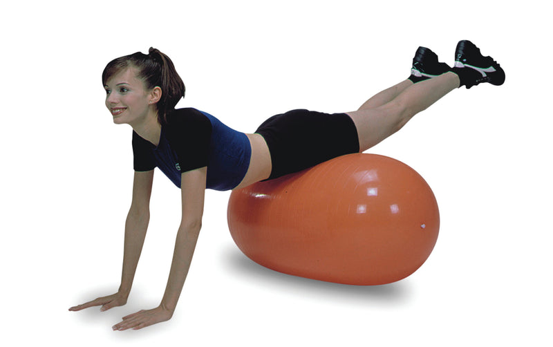 CanDo Inflatable Exercise Straight Roll - Orange - 20" Dia x 43" L (50 cm Dia x 100 cm L) - FE-30-1781