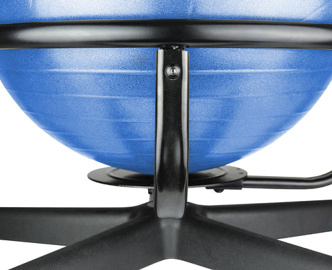 CanDo Ball Chair - Metal - Mobile - with Back - no Arms - with 22" Blue Ball - FE-30-1790B