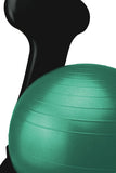 CanDo Ball Chair - Plastic - Mobile - with Back - Adult Size - with 22" Green Ball