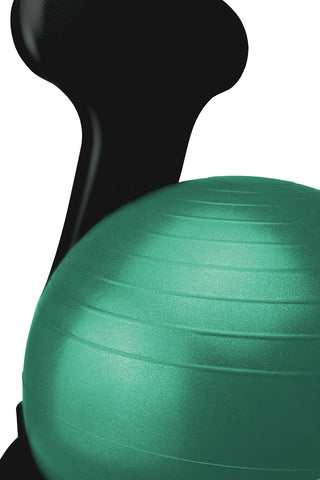CanDo Ball Chair - Plastic - Mobile - with Back - Adult Size - with 22" Green Ball