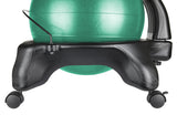 CanDo Ball Chair - Plastic - Mobile - with Back - Adult Size - with 22" Green Ball - FE-30-1792G