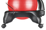 CanDo Ball Chair - Plastic - Mobile - with Back - Adult Size - with 22" Red Ball - FE-30-1792R