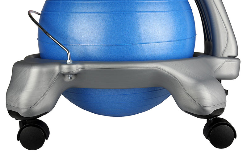 CanDo Ball Chair - Plastic - Mobile - with Back - Child Size - with 15" Blue Ball - FE-30-1795B