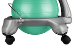 CanDo Ball Chair - Plastic - Mobile - with Back - Child Size - with 15" Green Ball - FE-30-1795G
