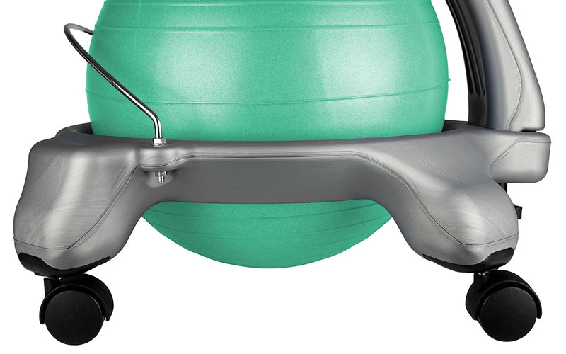 CanDo Ball Chair - Plastic - Mobile - with Back - Child Size - with 15" Green Ball - FE-30-1795G