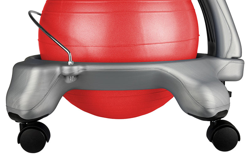 CanDo Ball Chair - Plastic - Mobile - with Back - Child Size - with 15" Red Ball - FE-30-1795R