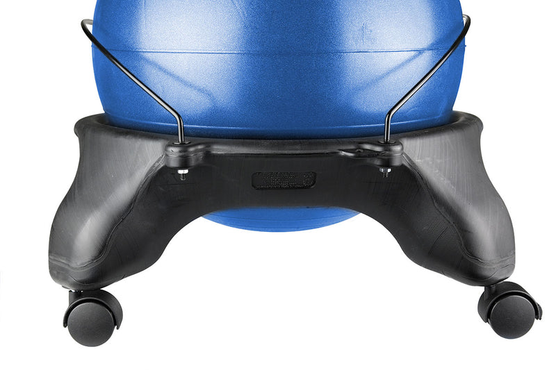 CanDo Ball Stool - Plastic - Mobile - No Back - Adult Size - with 22" Blue Ball - FE-30-1796B