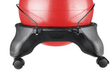 CanDo Ball Stool - Plastic - Mobile - No Back - Adult Size - with 22" Red Ball - FE-30-1796R