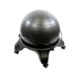 CanDo Ball Stool - Plastic - Mobile - No Back - Adult Size - with 22" Black Ball
