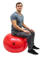 CanDo Inflatable Exercise Ball - Red - 30" (75 cm) - FE-30-1804