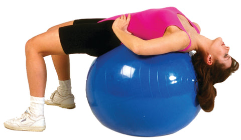 CanDo Inflatable Exercise Ball - Blue - 34" (85 cm) - FE-30-1805