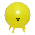 CanDo Inflatable Exercise Ball - with Stability Feet - Yellow - 18" (45 cm)