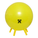 CanDo Inflatable Exercise Ball - with Stability Feet - Yellow - 18" (45 cm)