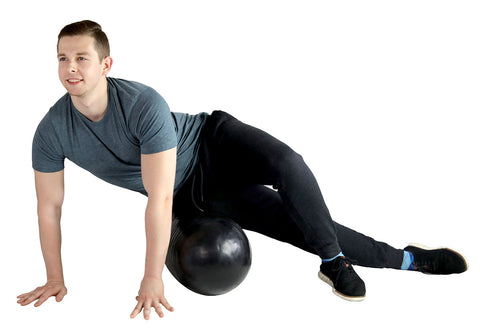 CanDo Inflatable Roller - Black - 9" x 28" - Round - FE-30-2081