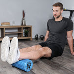 CanDo Foam Roller - Blue EVA Foam - Extra Firm - 6" x 12" - Round - FE-30-2201