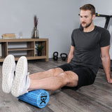CanDo Foam Roller - Blue EVA Foam - Extra Firm - 6" x 12" - Round - FE-30-2201