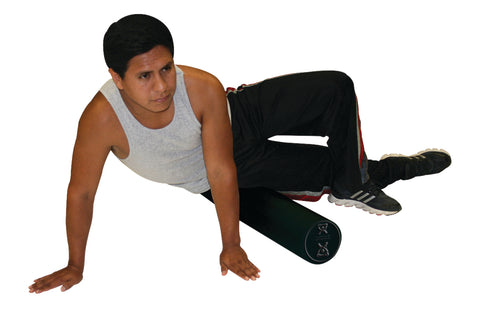 CanDo Foam Roller - Black Composite - Extra Firm - 6" x 18" - Round - FE-30-2282