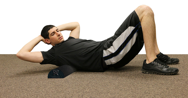 CanDo Foam Roller - Black Composite - Extra Firm - 6" x 36" - Half-Round - FE-30-2290