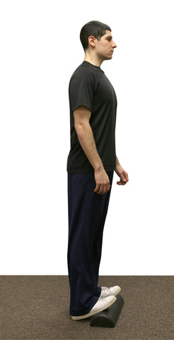 CanDo Foam Roller - Black Composite - Extra Firm - 6" x 18" - Half-Round - FE-30-2292