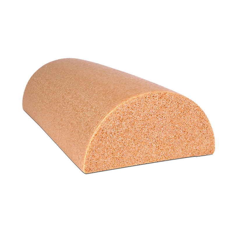 CanDo Foam Roller - Antimicrobial - Beige PE foam - 6" x 12" - Half-Round