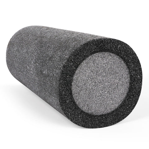 CanDo 2-Layer Round Foam Roller - 6" x 30" - Black - Extra-Firm