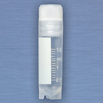 Globe Scientific CryoClear Vials, 1.0mL, STERILE, Internal Threads, Attached Screwcap with Co-Molded Thermoplastic Elastomer (TPE) Sealing Layer, Conical and Round Bottom, Printed Graduations, Writing Space and Barcode