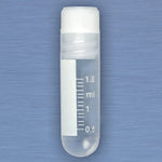 Globe Scientific CryoClear Vials, 1.0mL, STERILE, Internal Threads, Attached Screwcap with Co-Molded Thermoplastic Elastomer (TPE) Sealing Layer, Conical and Round Bottom, Printed Graduations, Writing Space and Barcode